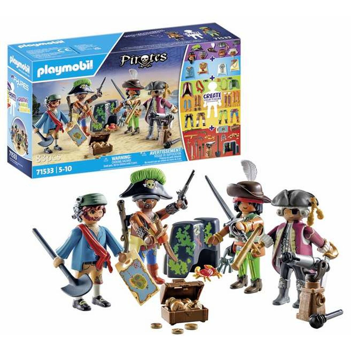 Playset Playmobil Pirates 71533 83 Deler